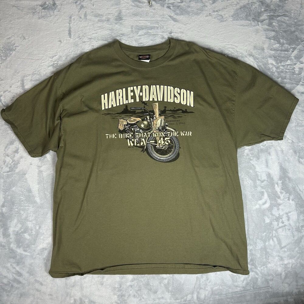 Men’s Harley Davidson Green Hawaii T Shirt 3X